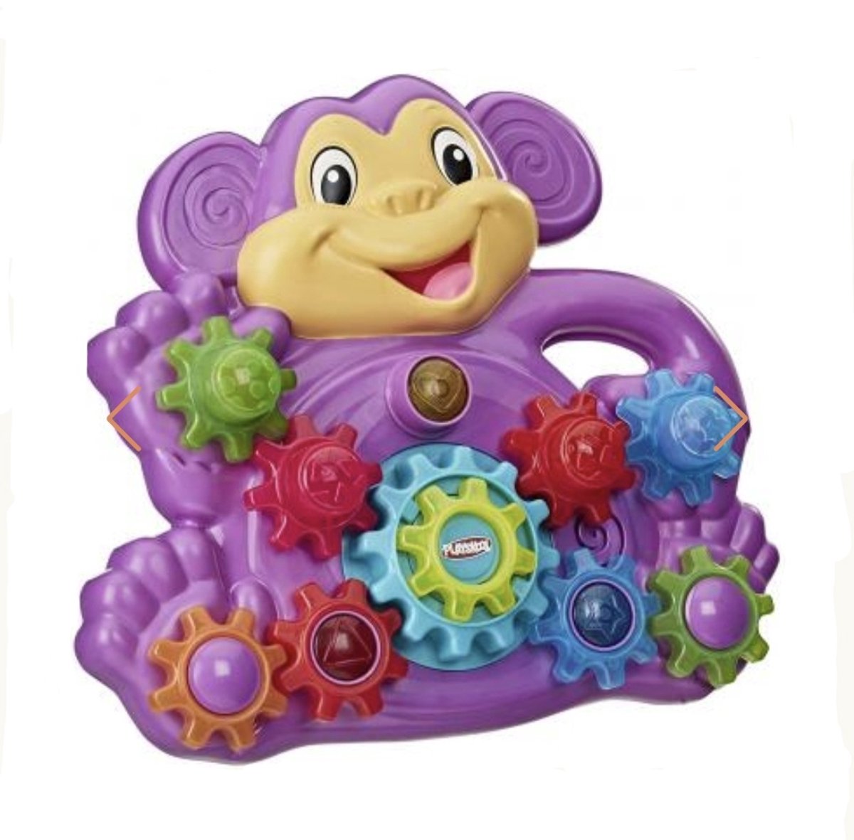 Hasbro - Playskool Stack 'n Spin - Aap Speelpaneel voor Kinderen vanaf 9 maanden - Met Geluid - Tandwielen - Draaispeelgoed - Activity