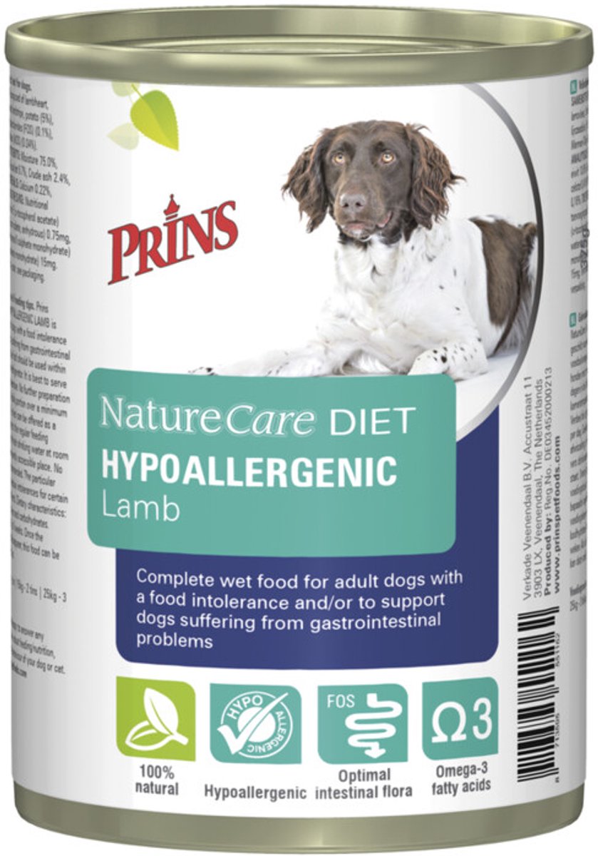 Prins - NatureCare Hypoallergeen - Hondenvoer Blik - Lam - 12 x 400g
