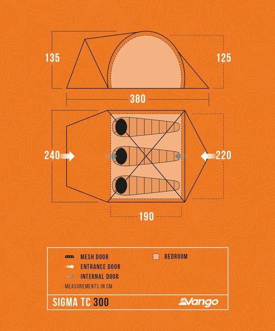 Vango - Sigma TC 300 - Tent - Duurzaam en Comfortabel - 3 persoons van Merkloos — afbeelding 5