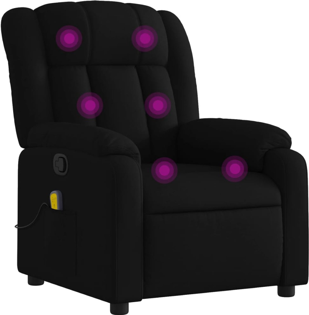 vidaXL Massagestoel - met - zwarte - stof