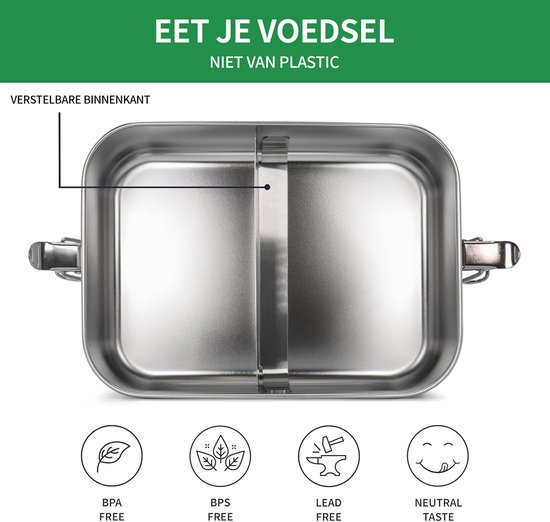 Set de 7 Boîtes de conservation TTLUOKER® en acier inoxydable 304 - Boîte à lunch - Boîtes hermétiques et anti-fuites Prep des repas - Compatible congélateur et lave-vaisselle - Sans BPA