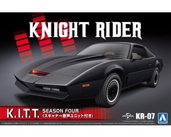 Aoshima Modelbouwpakket Militaire voertuigen - 065617 Knight Rider K.I.T.T. Seizoen Vier - Inclusief Scanner Stemmodule - Auto Plastic - 1:24 - Modelbouw