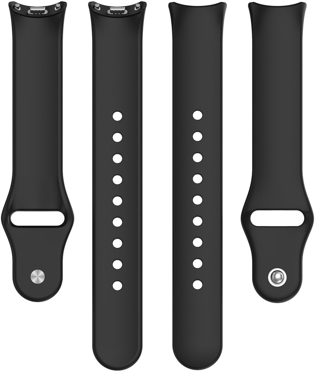 Stravo 2-Pack Siliconen Bandjes voor Xiaomi Smart Band 11 / 10 / 9 / 8 – Klassieke Sport Horlogebandjes met Druksluiting – Rood + Roze thumbnail 6