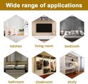 Collage van toepassingen: keuken, woonkamer, slaapkamer, badkamer, inloopkast, studeerkamer.