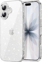 Hoesje Geschikt voor Apple iPhone 17 - Glitter - Bling Fonkeling - Bumper - Back Cover Hoesje - Transparant