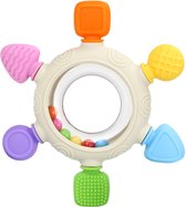 RubyC Bijtring Baby Bijtspeelgoed met Rammelaar - Siliconen Bijtspeeltje met Belletjes - Tandjes Kalmeren van Tandvlees - Kraamcadeau - Educatief Speelgoed - Cadeau - Kerst - Teether