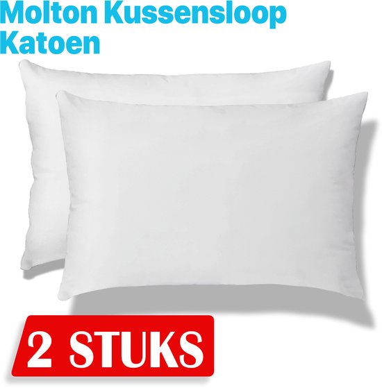 Allerease Anti-allergie Hoes Allerease Kussenbeschermer Queen 76x51 Cm - 2 Stuks, 100% Ademend Katoen Voor Een Hygiënische En Frisse Nachtrust Allerease Kussenbeschermer 100% Katoen