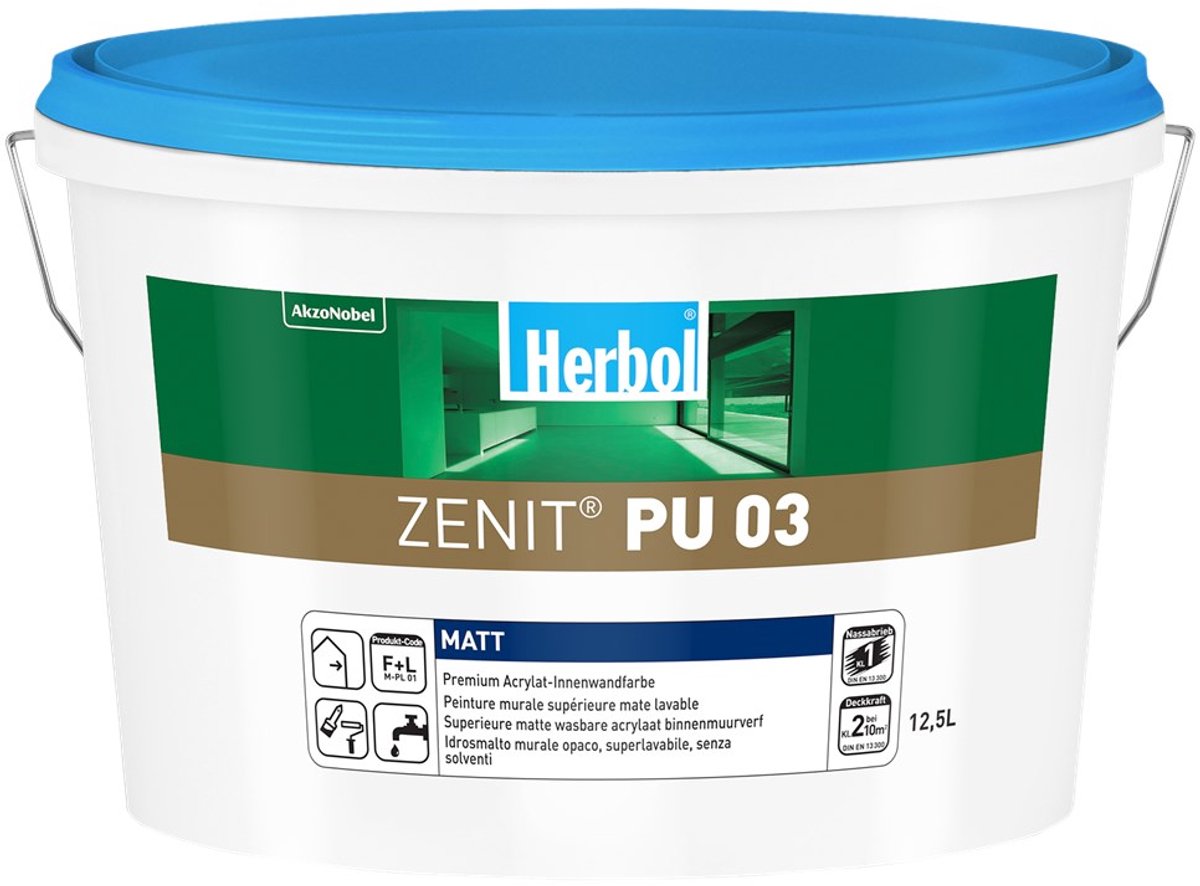 Herbol Zenit PU 03 RM - Muur- En Plafondverf Wit