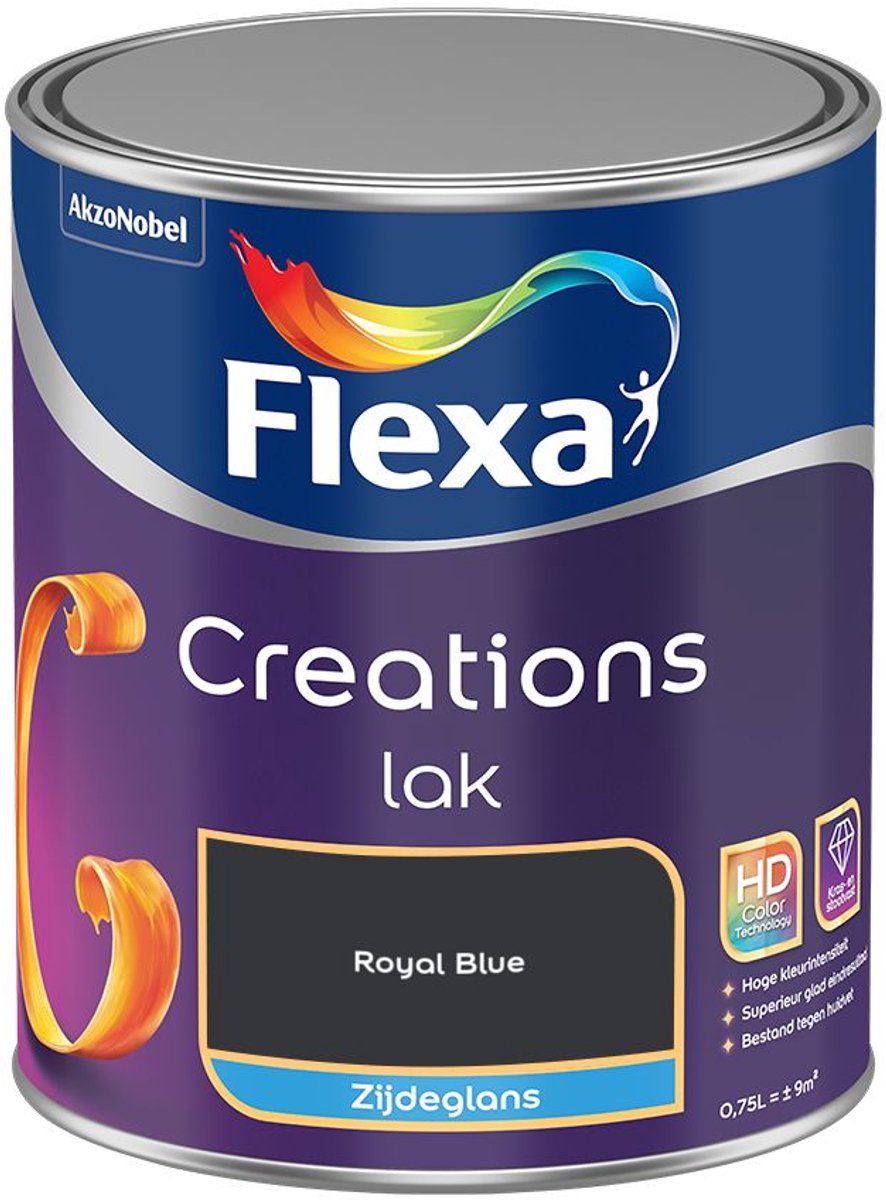 Flexa - Creations Lak Zijdeglans - Royal Blue - Creations - Mengverf - 0.75 L