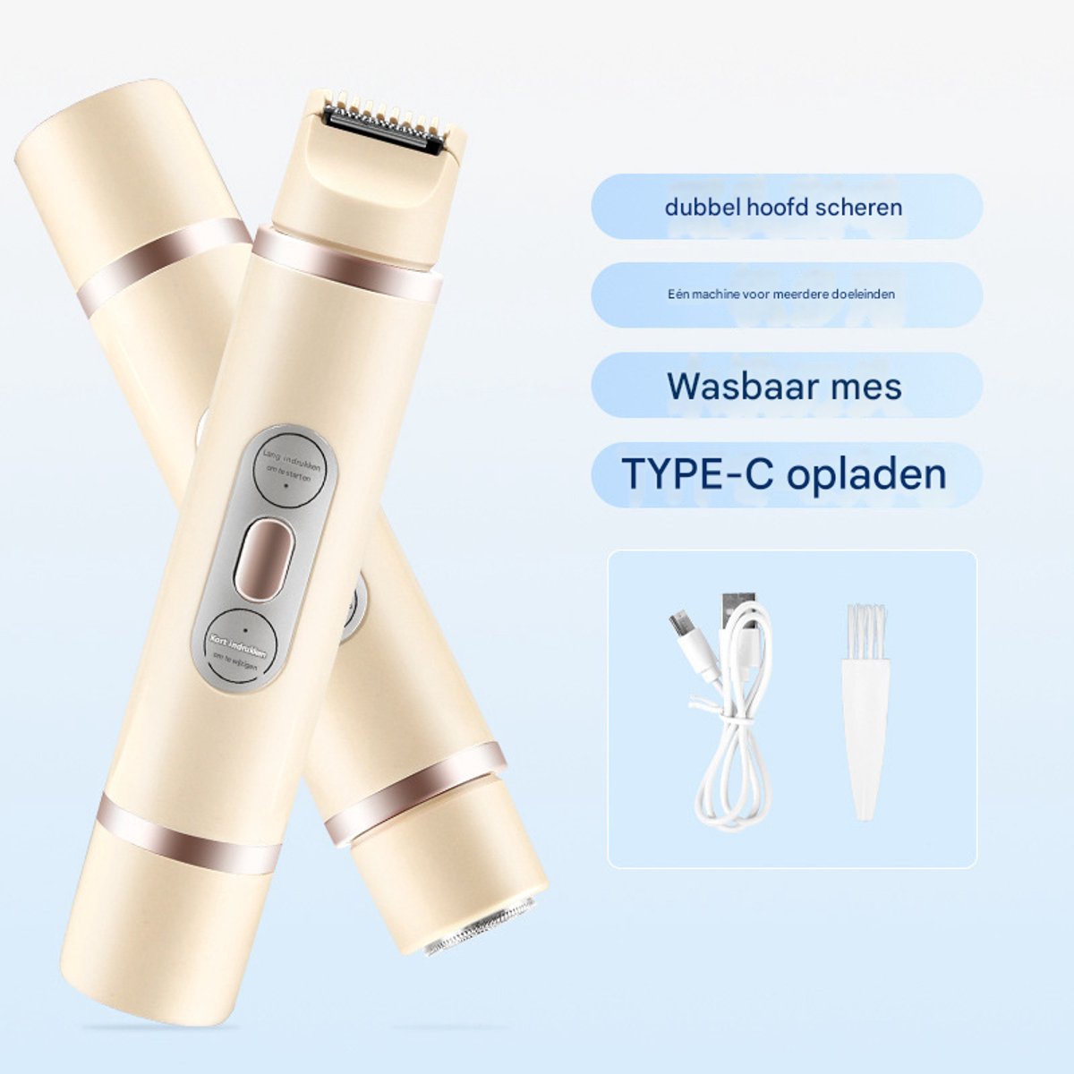 Silky Smooth Shaver - Dames - Elektrisch scheerapparaat voor dames - Scheerapparaat - Epilator - Dames - Scheerapparaat - Dames Scheerapparaat - Epilator - 2-in-1 elektrisch scheerapparaat voor dames - Bruin