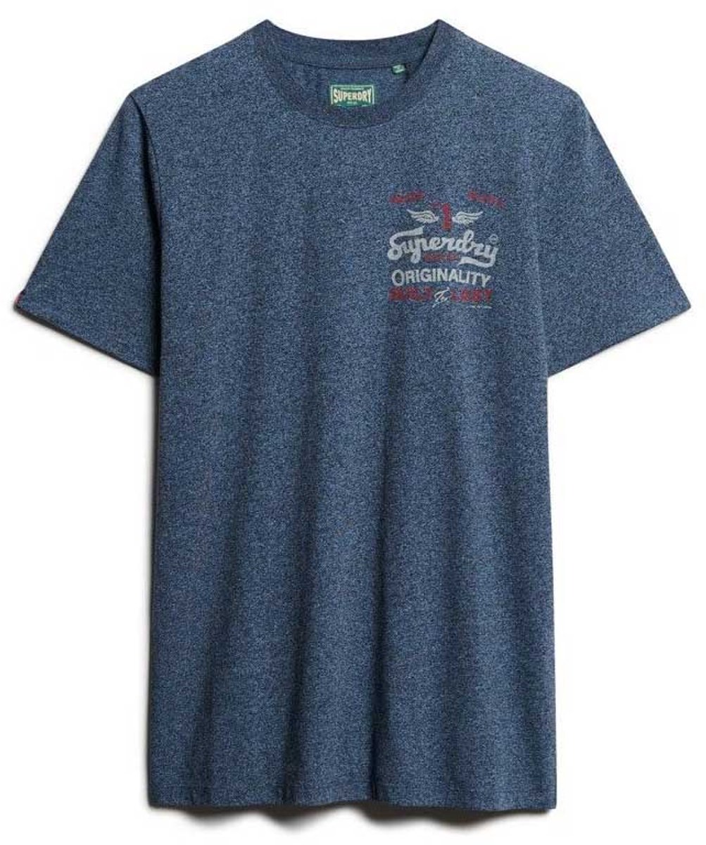 Superdry Vintage Workwear T-shirt met relaxte pasvorm Heren T-shirts Blauw