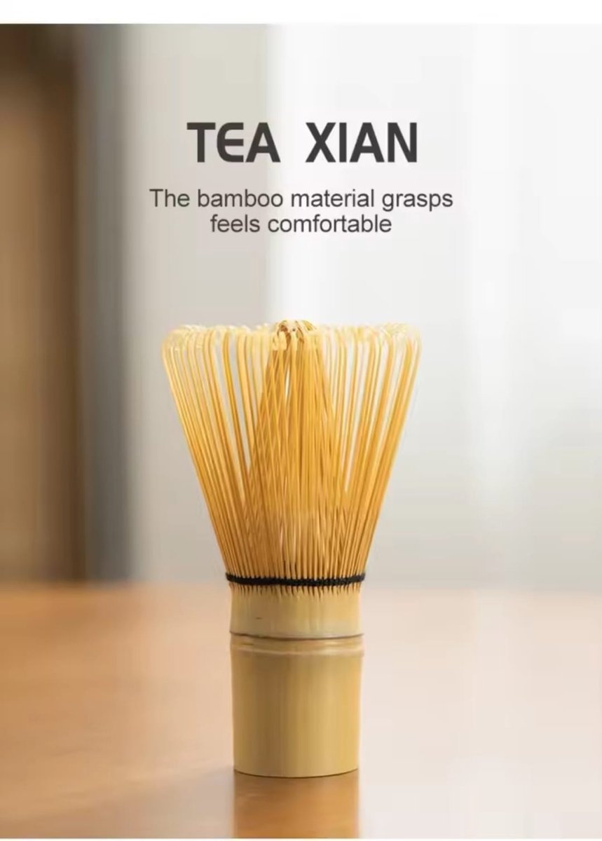 Premium Matcha Klopper – Bamboe Matcha Whisk met 100 Borsteltjes, 11 cm – Ideaal voor Traditionele Japanse Theeceremonie