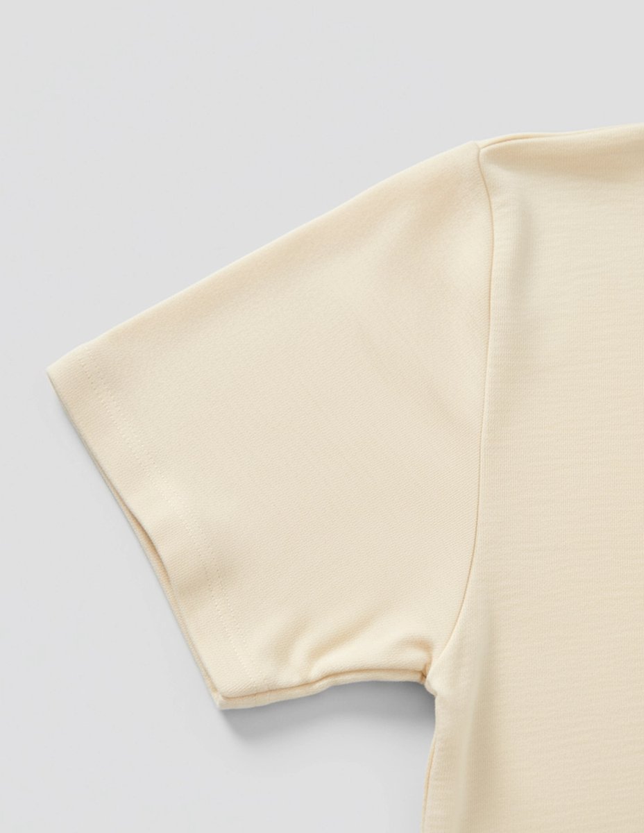 Heren T-Shirt Bio Merino Wol Gebroken Engel Natur 54/56 Extra Large Creme