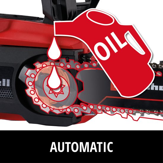 Einhell Accu Kettingzaag GE-LC 18/25 Li BL Solo - Power X-Change - 18 V/Li-ion - Koolborstelloze motor - Zwaardlengte: 25 cm - Max. Zaaglengte: 22.5 cm - Kettingsnelheid: 6,3 m/s - Excl. accu en lader van Einhell — afbeelding 2
