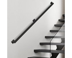 Trapleuning Trapleuning Wandbevestiging 120 cm Binnen Buiten Binnen & buiten Zwart