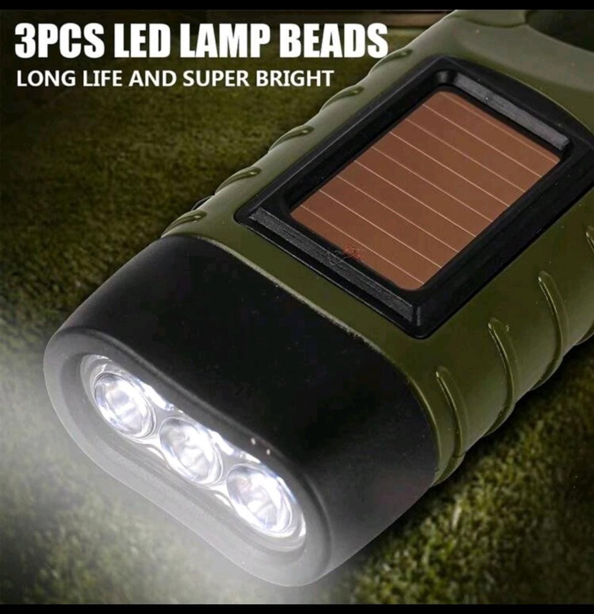Mini Solar cranking flashlight