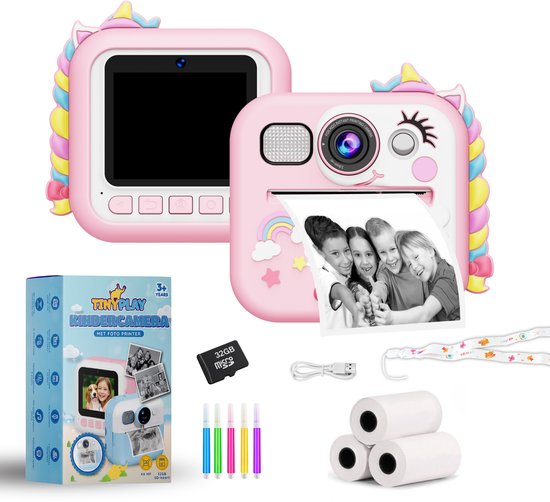 Kidywolf kindercamera met thermische printer - roze
