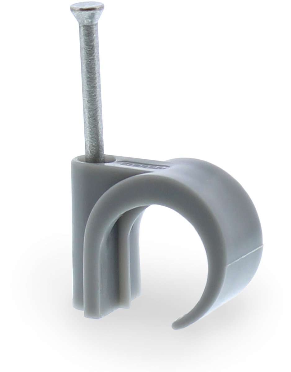 Mepac spijkerclips 16-19mm grijs flexbuis p/100st.