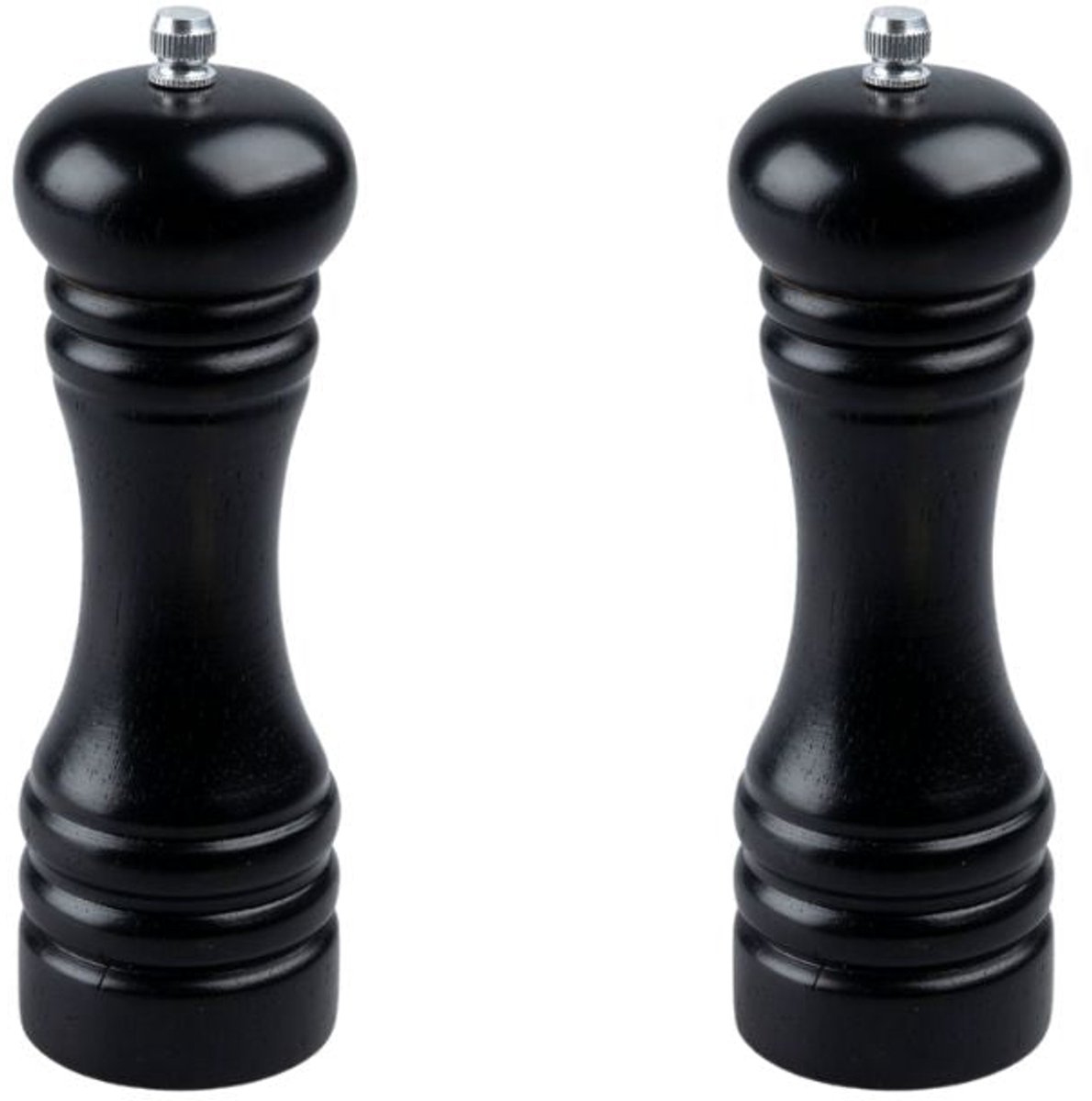 Set van 2 handmatige zwarte pepermolens 18 cm FM Professional Divers