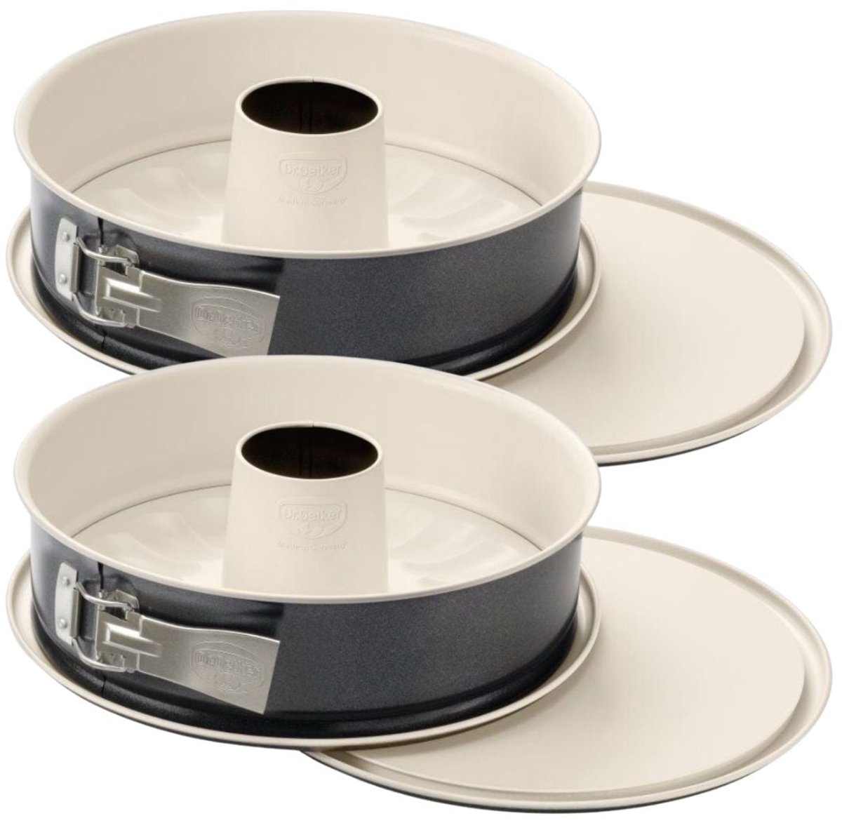 Set van 2 Bakvormen voor taart en savarin met dubbele bodem 28 cm Dr.Oetker Back Trend