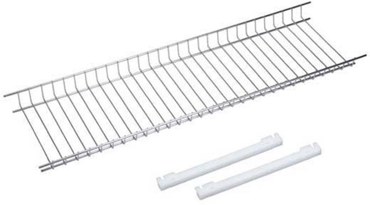 Sauvic Roestvrij Staal Glazen Afdruipkast 85 Cm Zilver