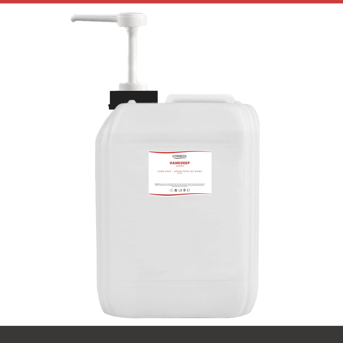 Handzeep - Rozen - Koraalrood - Parelmoer - 12 Liter - Jerrycan - Met pomp - Navulling - Navullen - Hand Soap - Savon Pour Les Mains - 3 - 5 - 6 - 10 | LP5