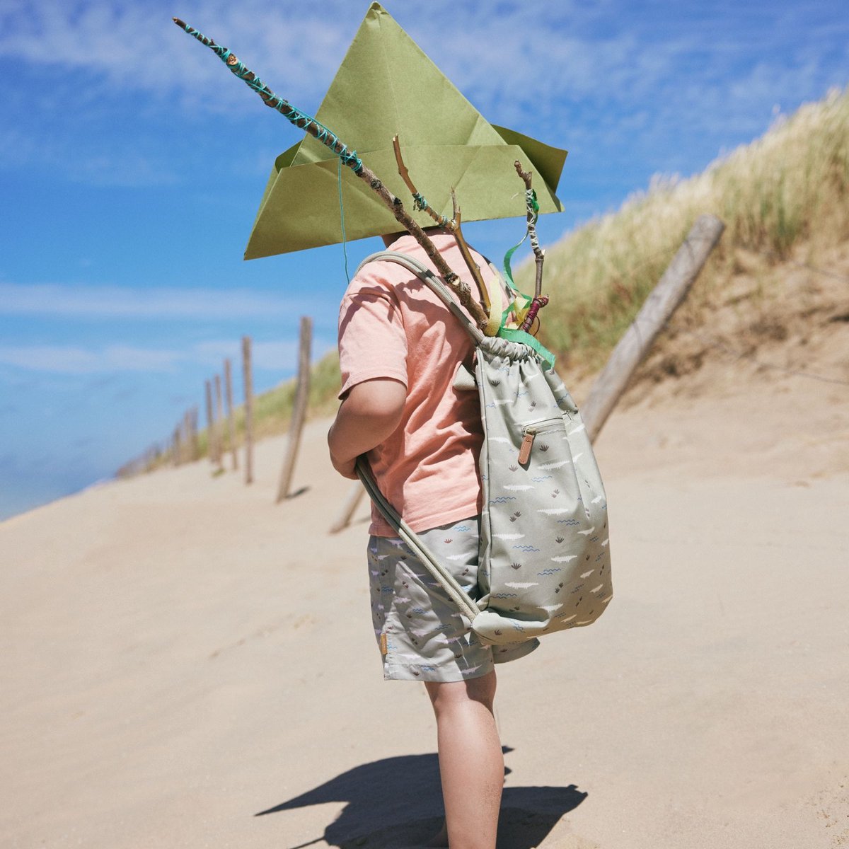 Fresk Zwemtas Jongens - Gymtas - Waterafstotende Strandrugzak voor Kinderen - Zwemzak met Ophanglus - 38 x 27 cm - Groen - Crocodile — afbeelding 2