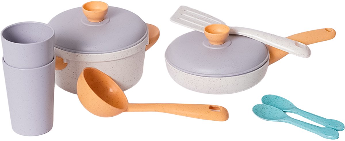 Speelgoedtopdeals - BIOplastic Keukenset - 8-delig – Educatief Speelgoed