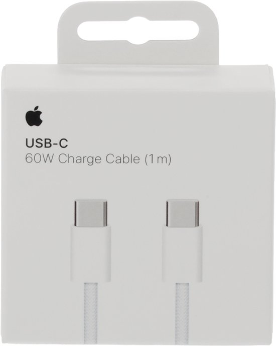 Originele Apple USB-C naar USB-C kabel Gewoven 60W - 1 meter - Wit