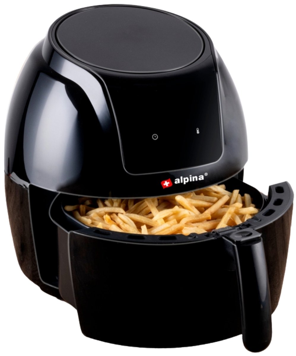 alpina Airfryer - Digitaal Touchscreen - 5 Liter - Hetelucht friteuse - Heteluchtoven - Friet Groente Brood Muffins - 7-8 Personen