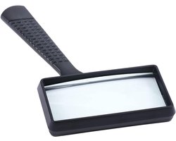 Rechthoekige Handheld Leesvergrootglas 5X Plastic Handvat 100x50mm - Vergrootglas voor Boeken Documenten Kranten Brochures .