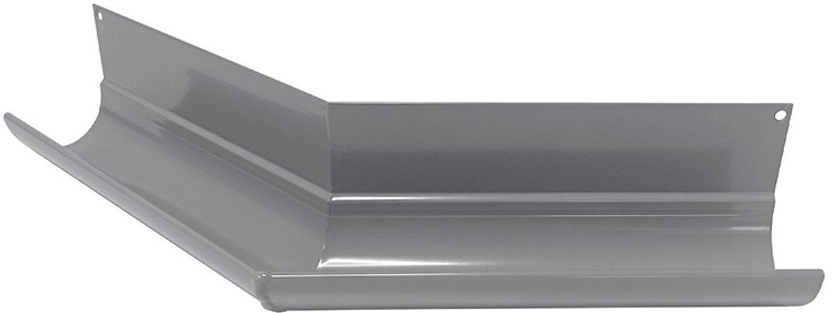 Renoplast® R50 aluminium goothoek | buitenhoek 135° Grijs | Dakgoten Regengoot Dakafvoer Randprofielen van plaatstaal | Tuinhuisje Carport Terras Balkon plug-in kanaal