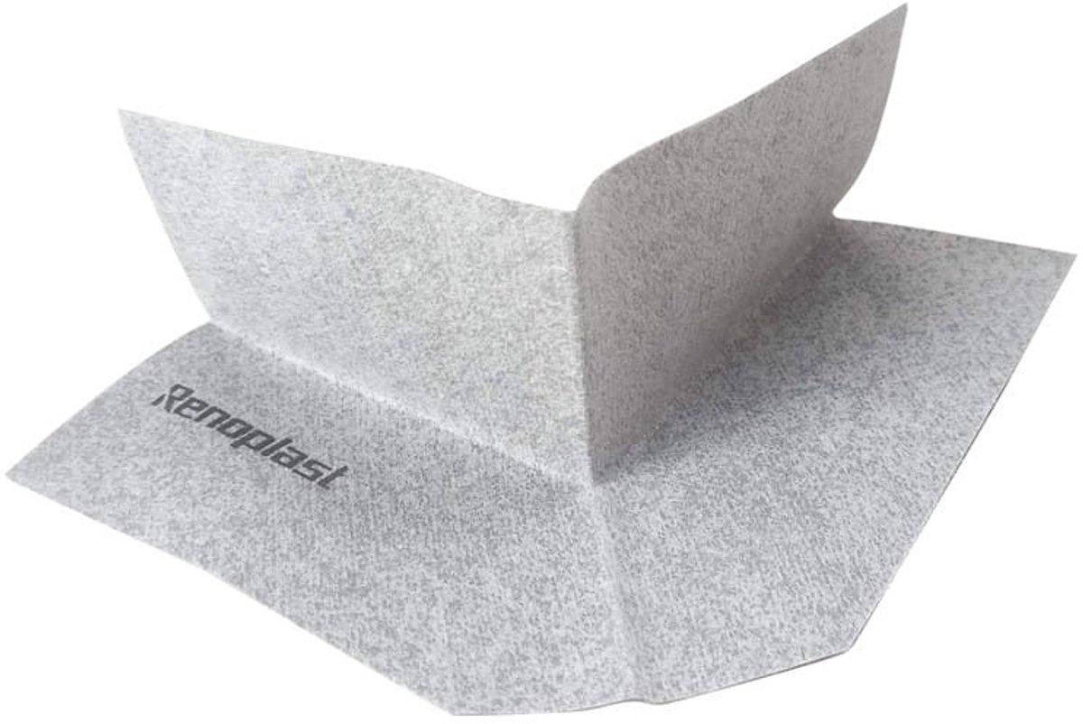 Renoplast® Buitenste versterkingshoek PL3 | Armlengte 10 cm | Afsluitflens Muurbarrière Barrièrefolie voor bouwafdichting Afdichting Isolatiebaan Gevelbescherming | Ventilerende vloeren
