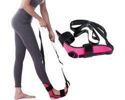 1 stuk - voet- en kuit stretcher - kuit stretch band - fitness stretchband - voor verbetering van spierkracht, verlichting van voetpijn, yoga - rozerood