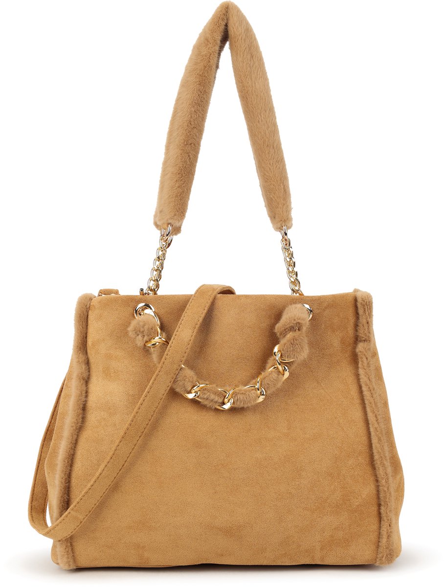 Giuliano kunst suede schoudertas Michelle - Kunst suede - Bond - Winter - Dames - Camel