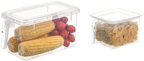 2-delige koelkastorganizer set - Voedselbewaarbakjes - opbergbox - Keukenvoedselbewaarbakjes - Koelkastbewaarbakjes