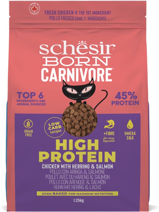 Schesir Born Carnivore Kattenvoer Chicken & Herring - 1,25 kg