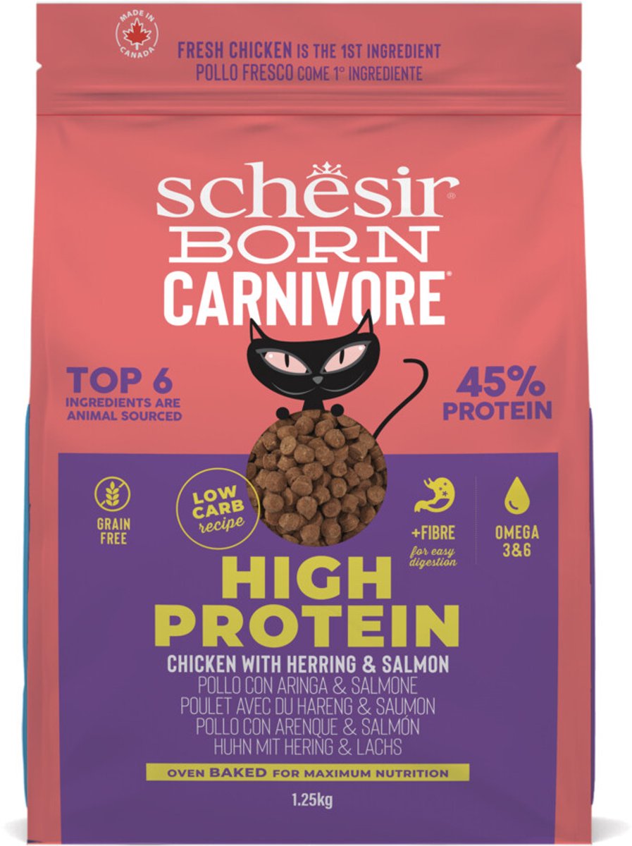 Schesir Born Carnivore Kattenvoer Chicken & Herring – 1,25 kg