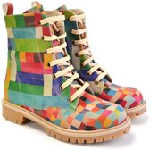 Bottes femme Goby Mosaic Colors - Bottes femmes main - Cuir vegan - Pointure 41