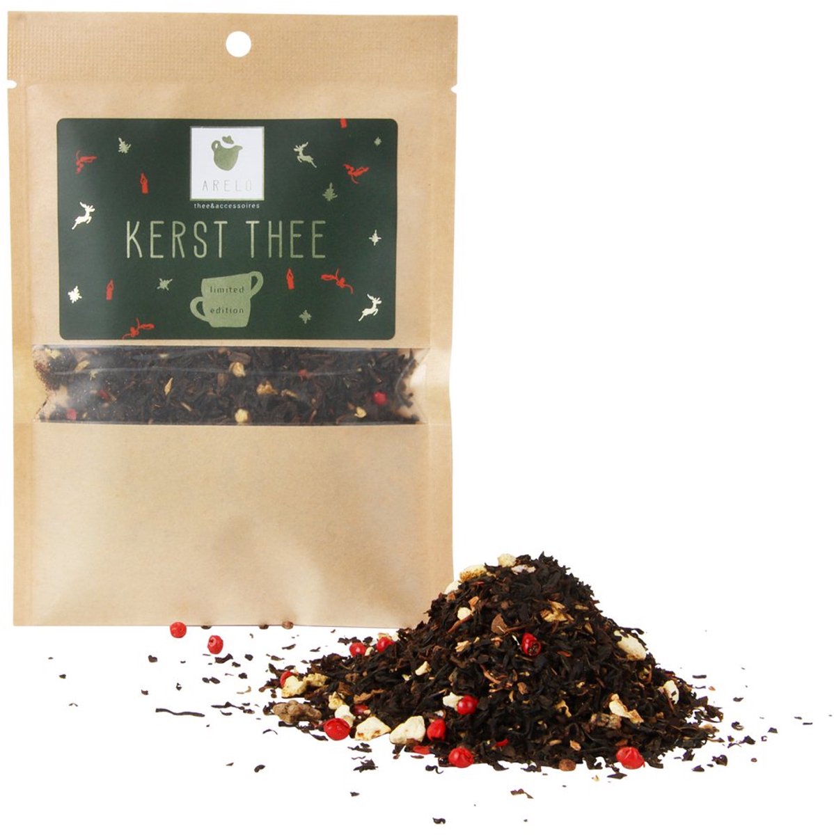 Arelo - Losse thee - pakket - cadeau - Kerst thee - thee ei voor losse thee