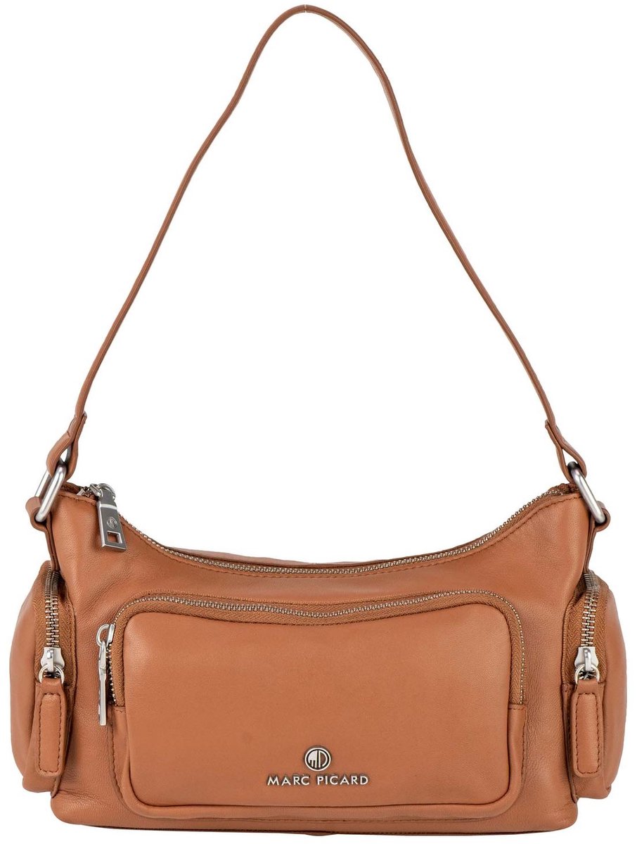 Marc Picard Leren schoudertas Maremma Bowling Bag Cognac bruine