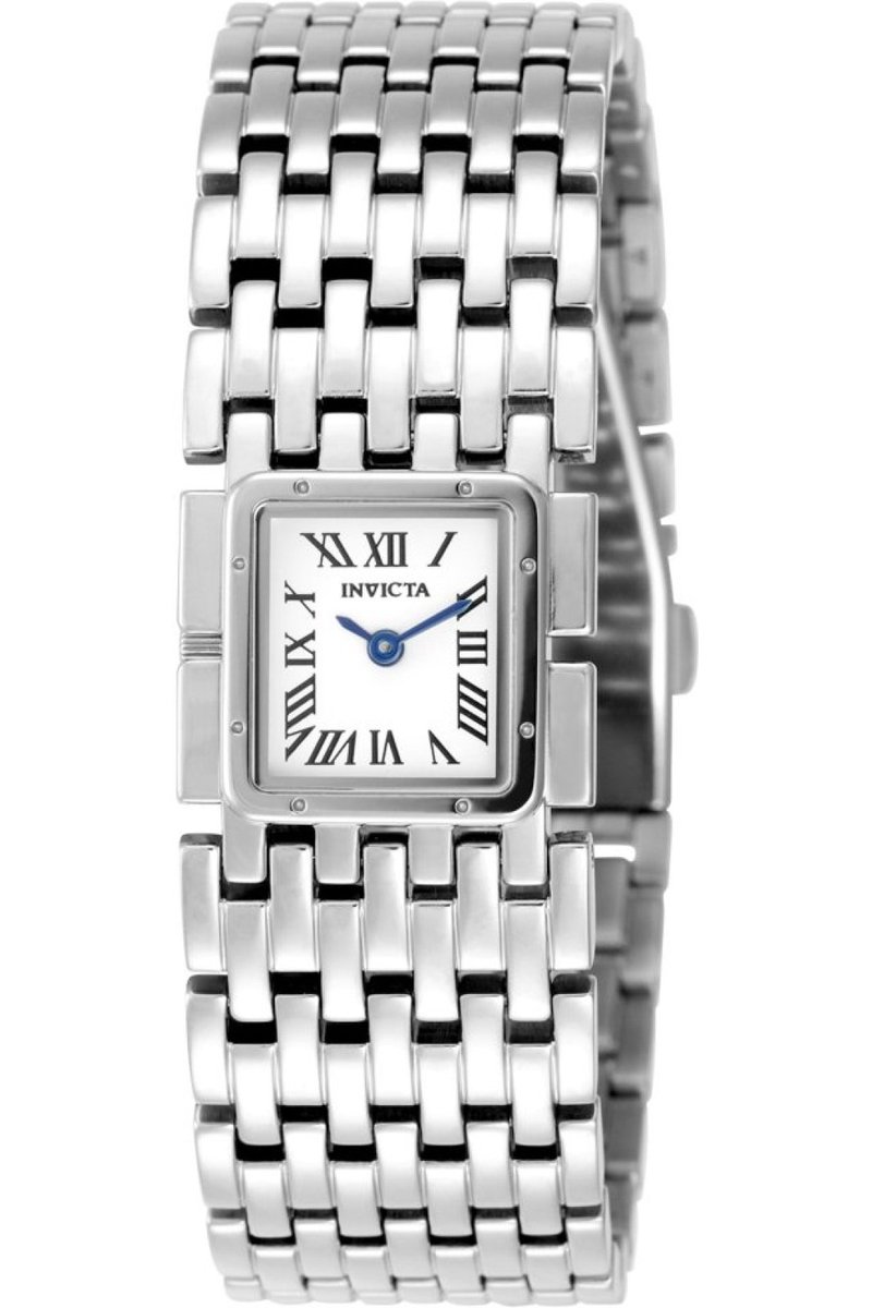 Invicta Mayamar 49476 Dames Horloge - Waterdicht - Analoog - Quartz Uurwerk - Roestvrij Staal met witte Wijzerplaat - 21mm