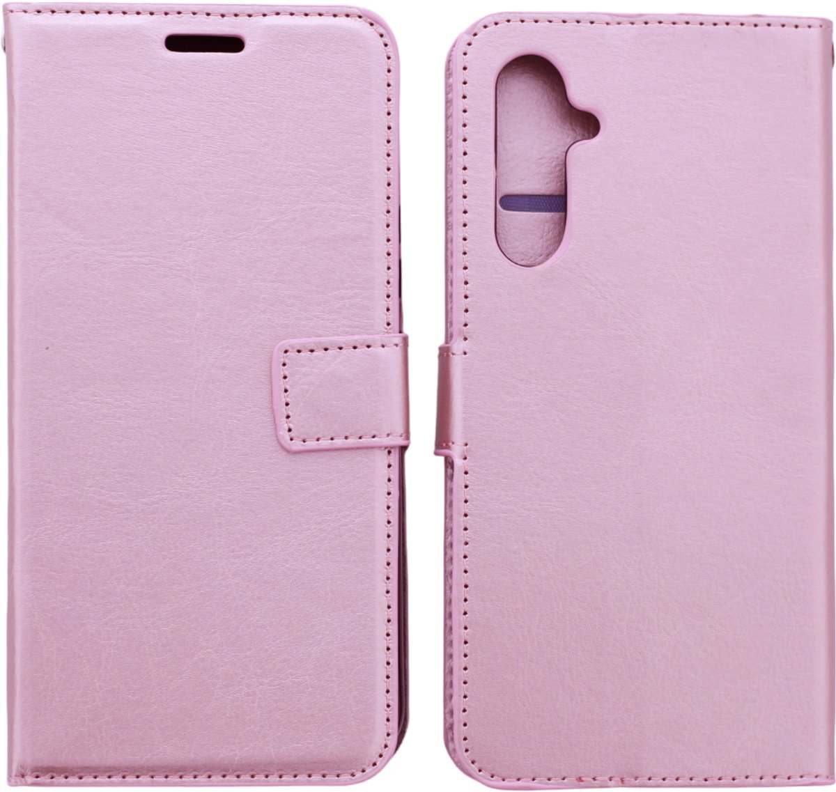Bookcase Geschikt voor: Samsung Galaxy Xcover 7 - Rosegoud - portemonnee hoesje - ZT Accessoires