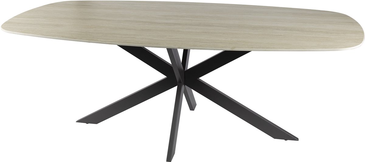 Giga Meubel Eettafel Romano - Travertin Keramiek - 215x105x77cm