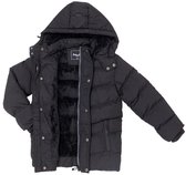 Manteau d'hiver chaud à capuche pour Enfants – Zwart 12 ans
