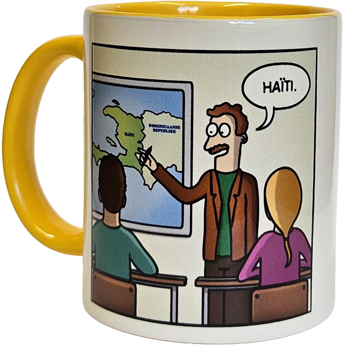 Evert Kwok - Grappige mok - Cartoon – Humoristisch cadeau meester