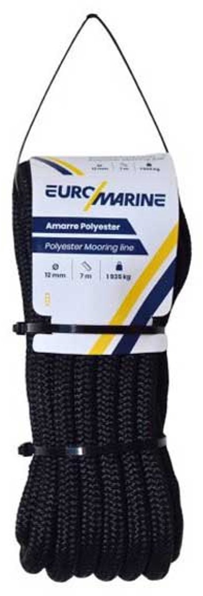 Euromarine Spliced Loop Polyester Touw 9 M Zwart 14 mm