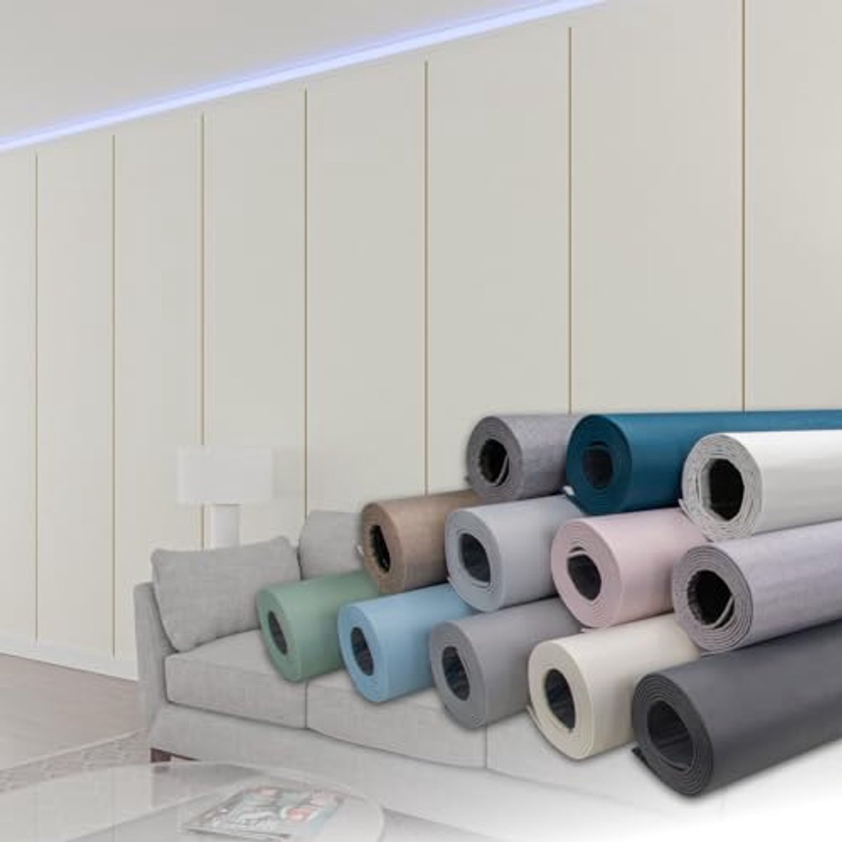 Zelfklevend Isolatiebehang voor Wand, 1,82 m² Geluidsisolerend en Decoratief
