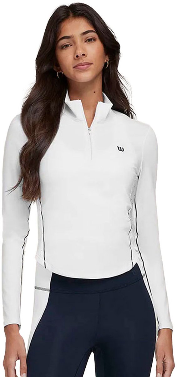 Wilson Brentwood Sweatshirt Met Halve Rits Wit XL Vrouw
