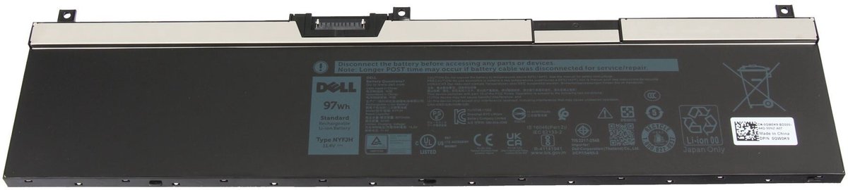 Dell NYFJH Batterij - 97Wh - (11.4V)
